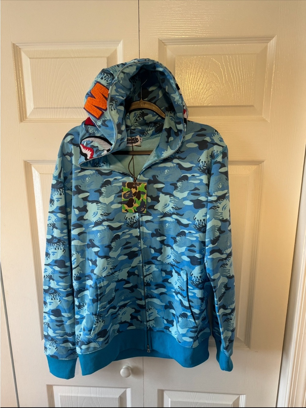 Bape Blue Camo Zip Hoodie Jacket